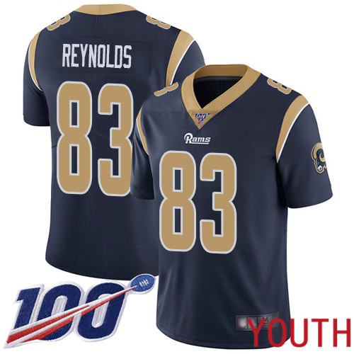Los Angeles Rams Limited Navy Blue Youth Josh Reynolds Home Jersey NFL Football 83 100th Season Vapor Untouchable